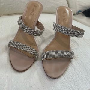 Crystal embellished Schutz evening sandals